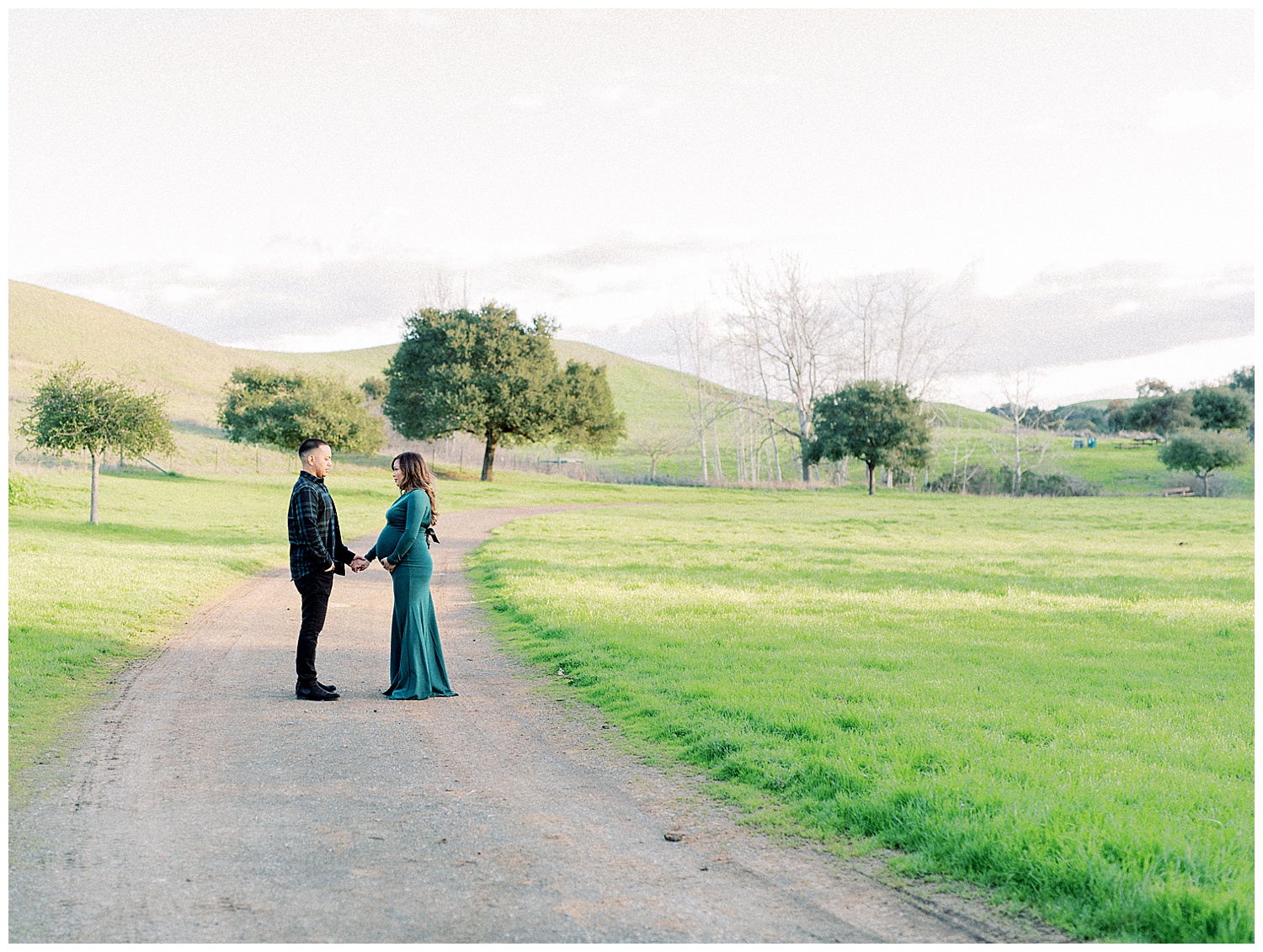 san francisco wedding and portrait photographer doing a maternity session in garin park fremont california, maternity photos with husband