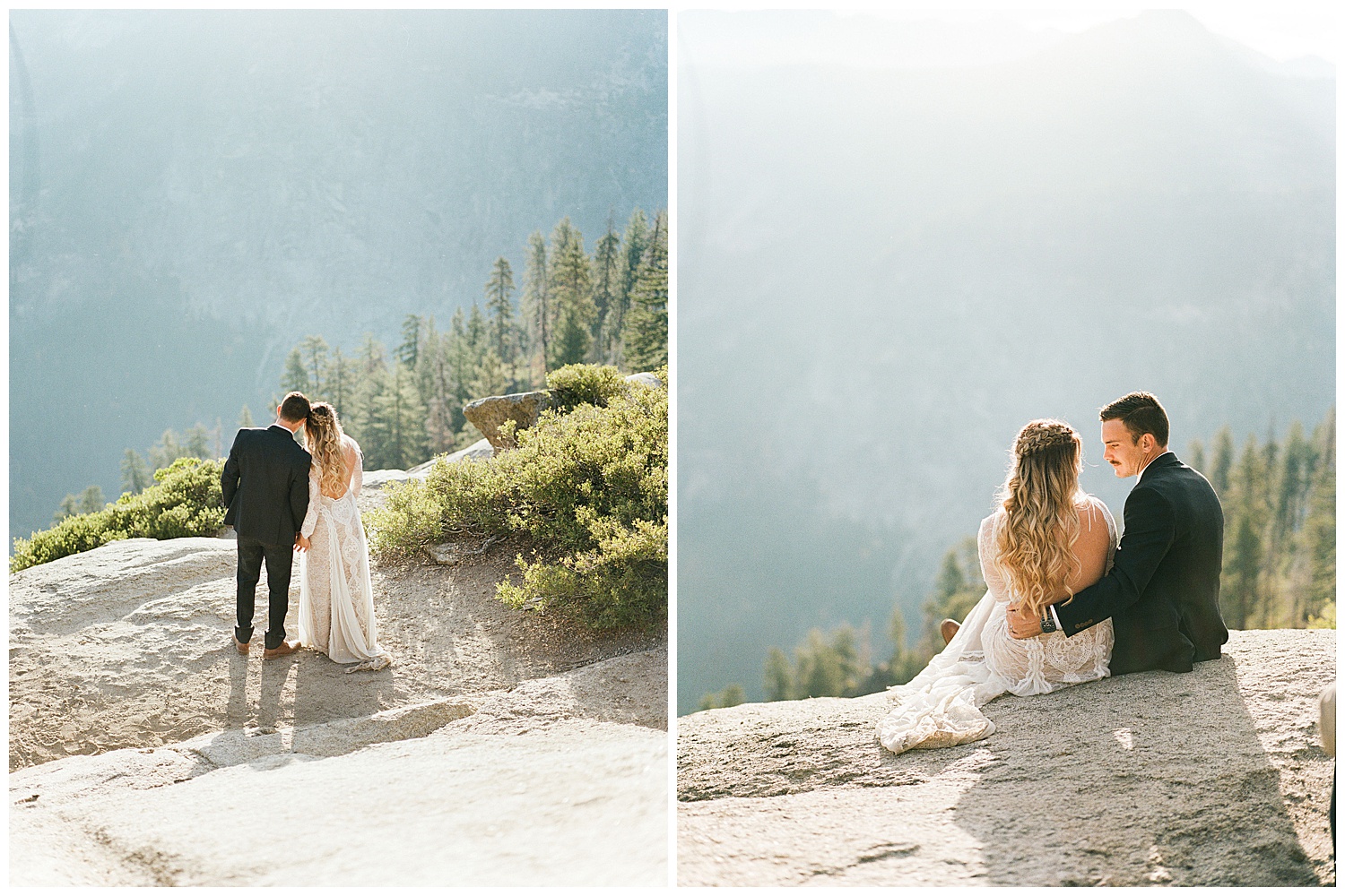 san francisco wedding photographer photographing a styled anniversary session in yosemite national park at sunrise using only medium format film and mamiya 645 afd