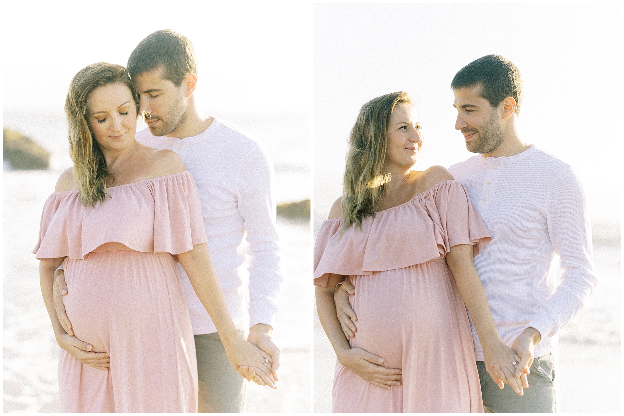 beach maternity session in northern california